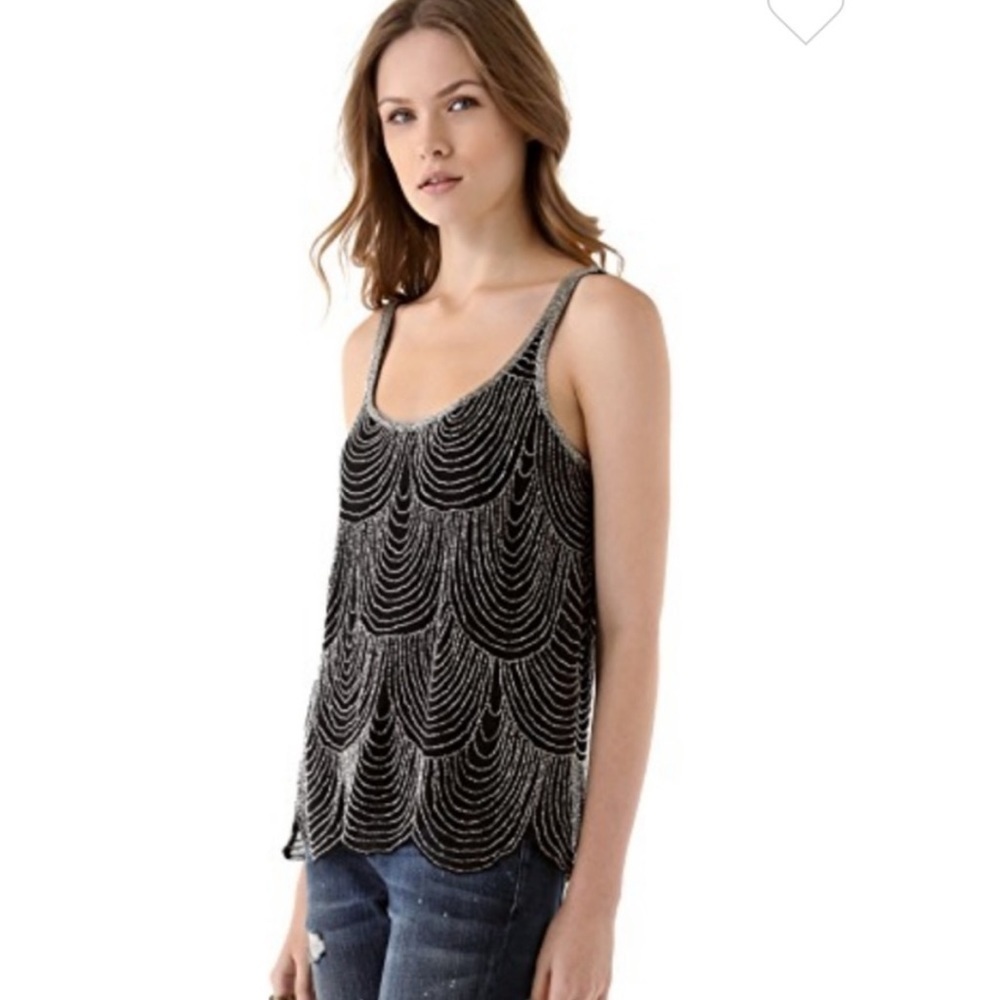 Joie XS silk beaded tank